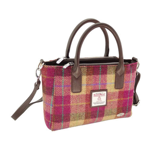 Harris Tweed Small Tote Bag with Shoulder Strap