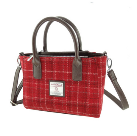 Harris Tweed Small Tote Bag with Shoulder Strap