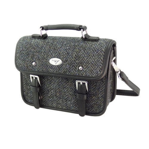Harris Tweed Mini Satchel with Shoulder Strap
