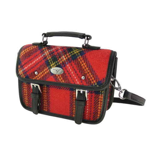 Harris Tweed Mini Satchel with Shoulder Strap