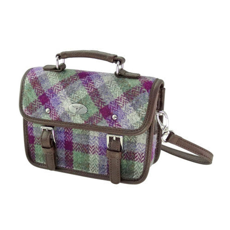 Harris Tweed Mini Satchel with Shoulder Strap