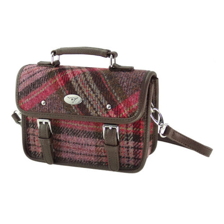 Harris Tweed Mini Satchel with Shoulder Strap