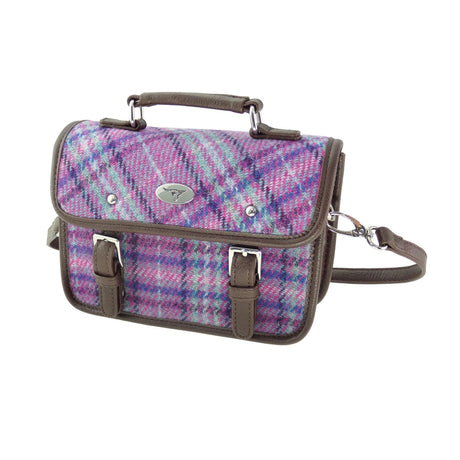 Harris Tweed Mini Satchel with Shoulder Strap