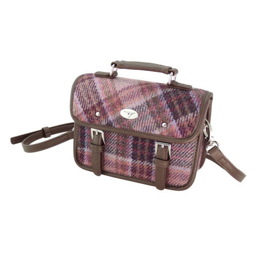 Harris Tweed Mini Satchel with Shoulder Strap