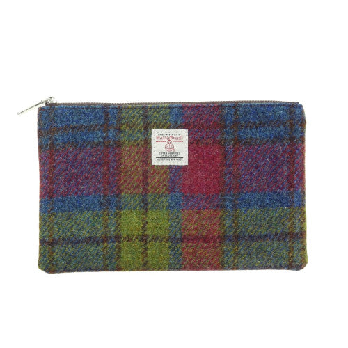 Glen Appin Harris Tweed 'Berneray' Medium Zip Pouch | Real Irish
