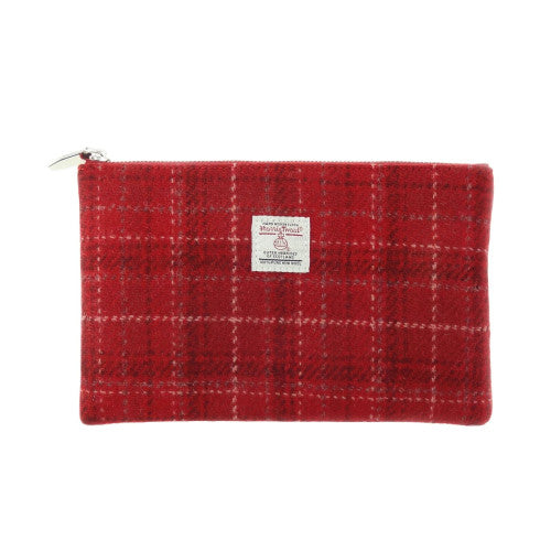 Glen Appin Harris Tweed 'Berneray' Medium Zip Pouch | Real Irish