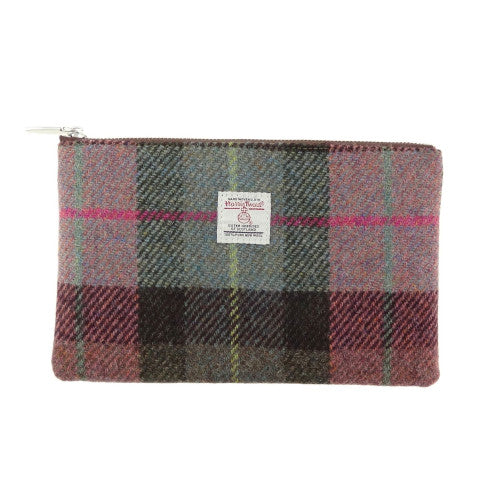 Glen Appin Harris Tweed 'Berneray' Medium Zip Pouch | Real Irish