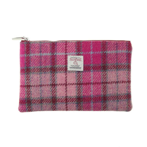 Glen Appin Harris Tweed 'Berneray' Medium Zip Pouch | Real Irish