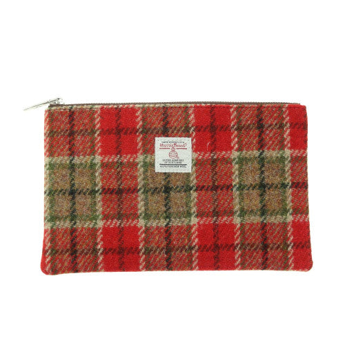 Glen Appin Harris Tweed 'Berneray' Medium Zip Pouch | Real Irish