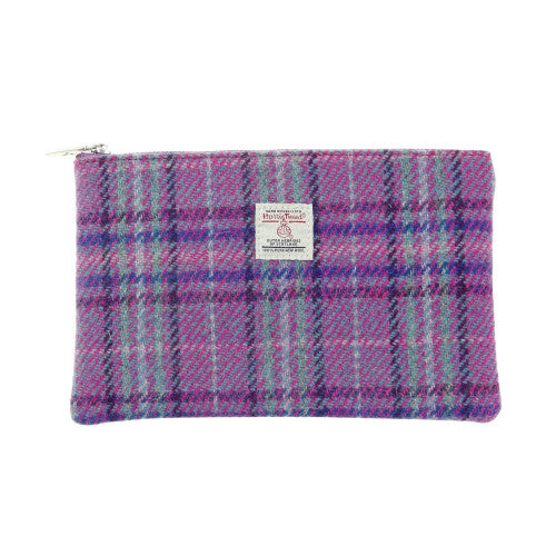 Glen Appin Harris Tweed 'Berneray' Medium Zip Pouch | Real Irish