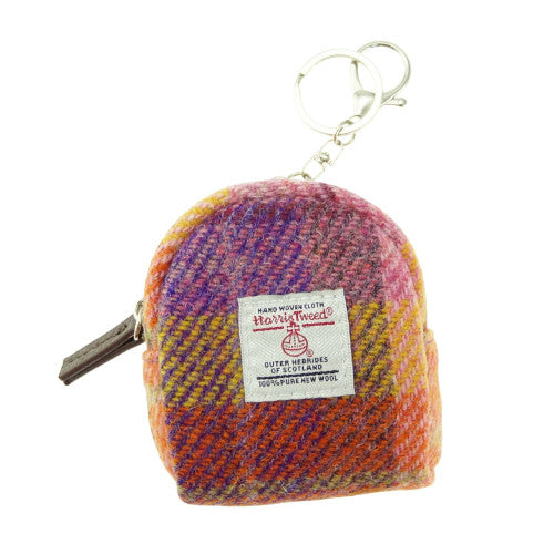 Glen Appin Harris Tweed 'Fara' Micro Backpack Bag Keyring | Real Irish