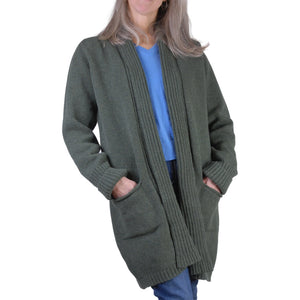 Rib Edge Lambswool Jacket with Pockets