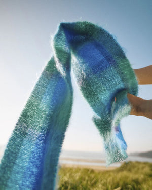 Cushendale 'Drumin' Check Mohair Scarf