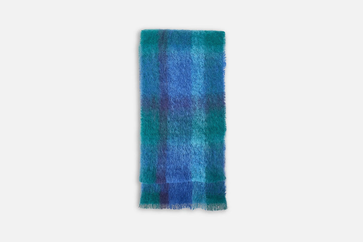 Cushendale 'Drumin' Check Mohair Scarf