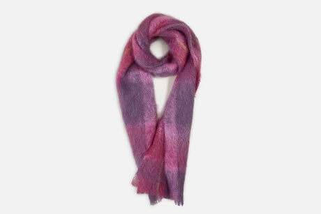 Cushendale 'Drumin' Check Mohair Scarf