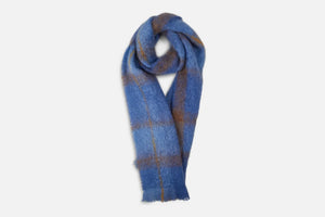 Cushendale 'Drumin' Check Mohair Scarf