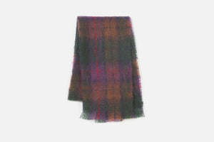 Cushendale 'Drumin' Check Mohair Scarf