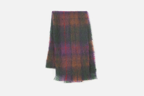 Cushendale 'Drumin' Check Mohair Scarf