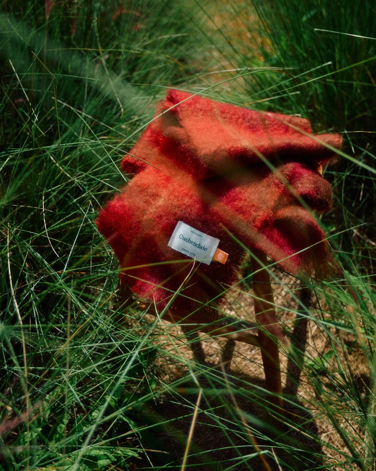 Cushendale 'Drumin' Check Mohair Scarf
