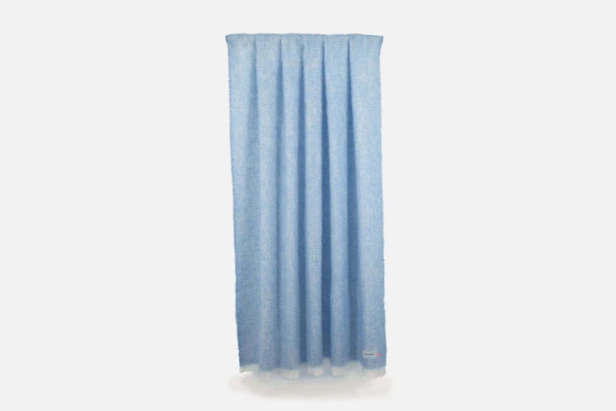 Solid Color Brushed Mohair Irish Throw Blanket
