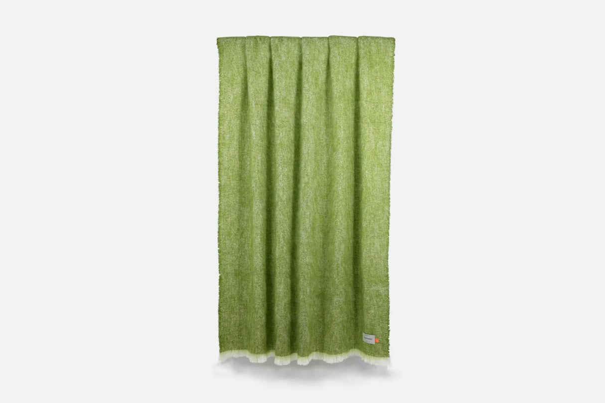 Solid Color Brushed Mohair Irish Throw Blanket