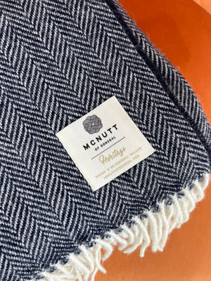 100% Pure New Wool Irish Herringbone Throws