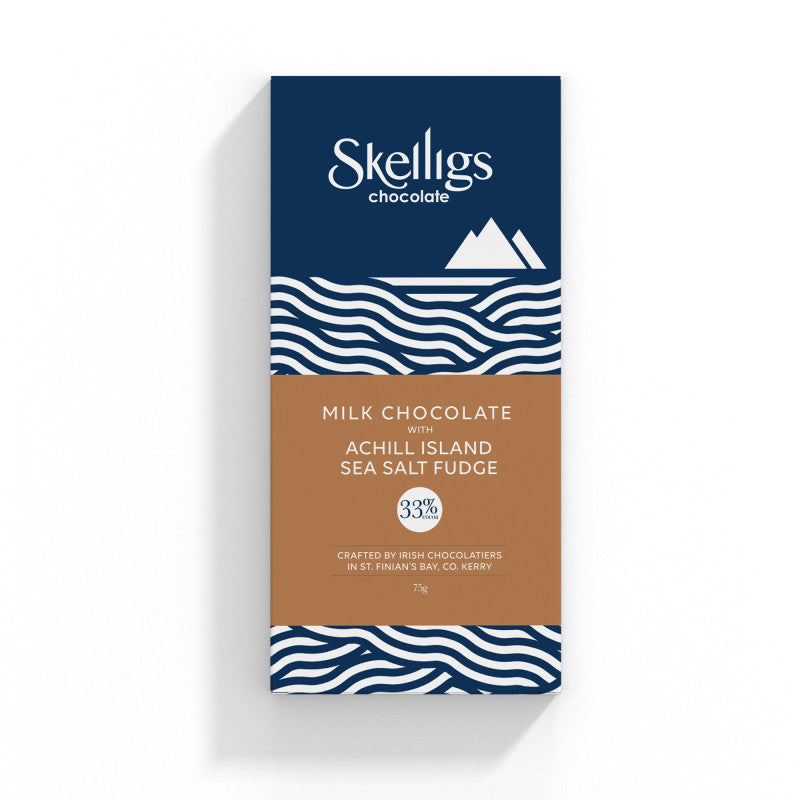 Achill Island Sea Salt Fudge and Milk Chocolate Bar