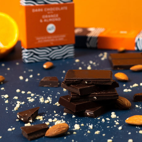 Orange and Almond Dark Chocolate Bar