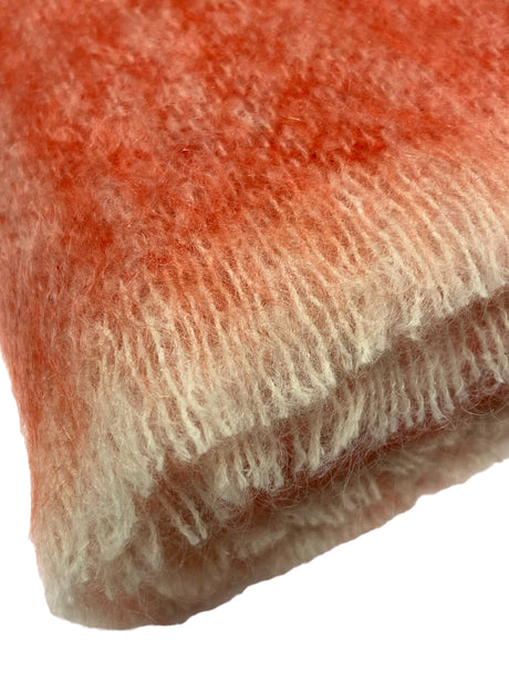Solid Color Brushed Mohair Irish Throw Blanket