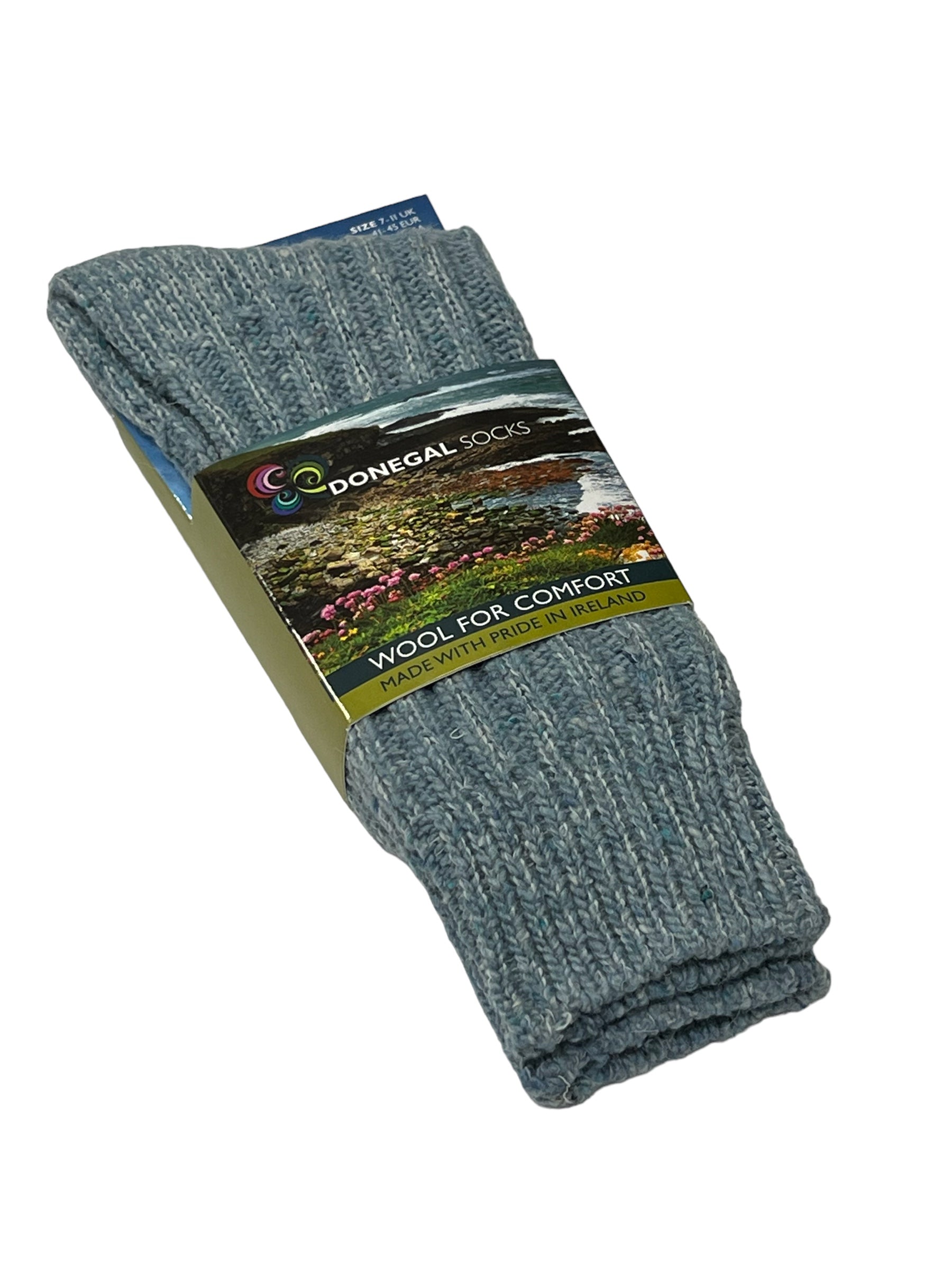 Donegal Fleece Lined Wool Socks - Irish Blackberry