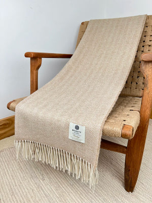 Irish Merino Wool Herringbone Throws