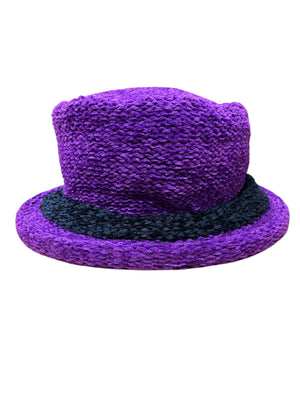 Women's Chenille Hat with Wide Brim