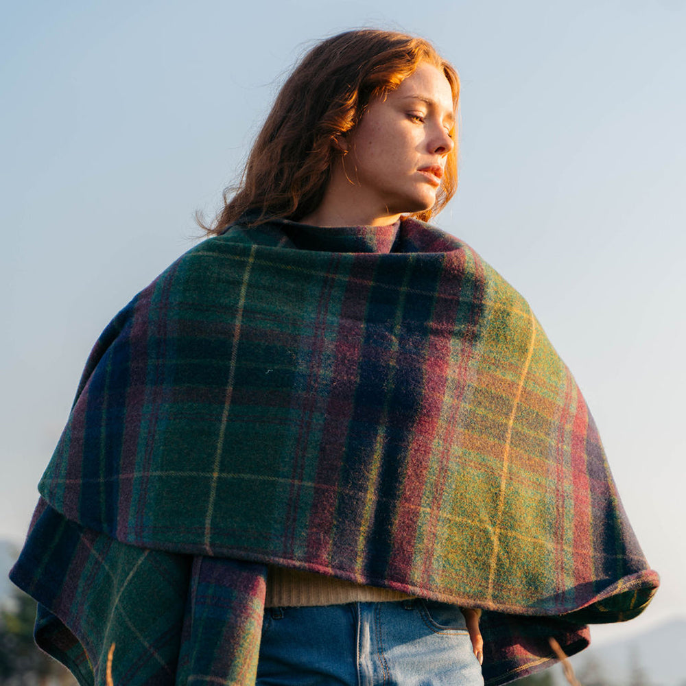 Plaid Shawl Cape