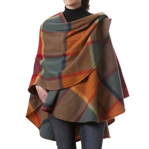 Plaid Shawl Cape
