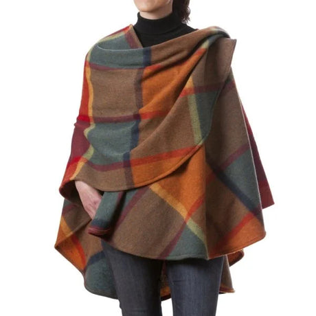 Plaid Shawl Cape