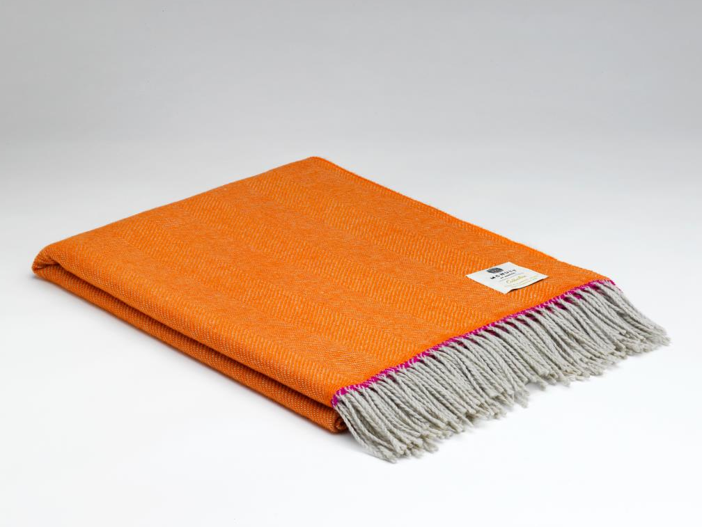 Maude Herringbone Merino Wool Throw