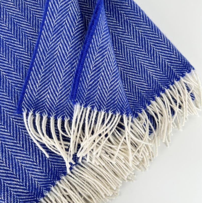 Irish Merino Wool Herringbone Throws