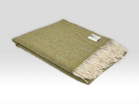 Irish Merino Wool Herringbone Throws