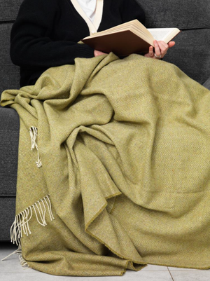 Irish Merino Wool Herringbone Throws