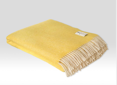 Irish Merino Wool Herringbone Throws
