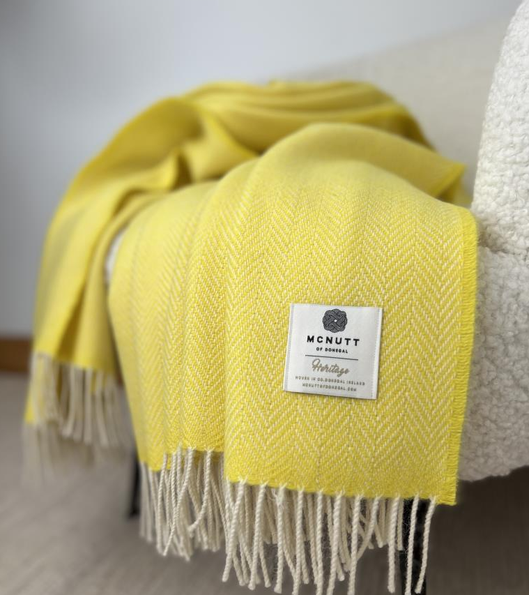 Irish Merino Wool Herringbone Throws