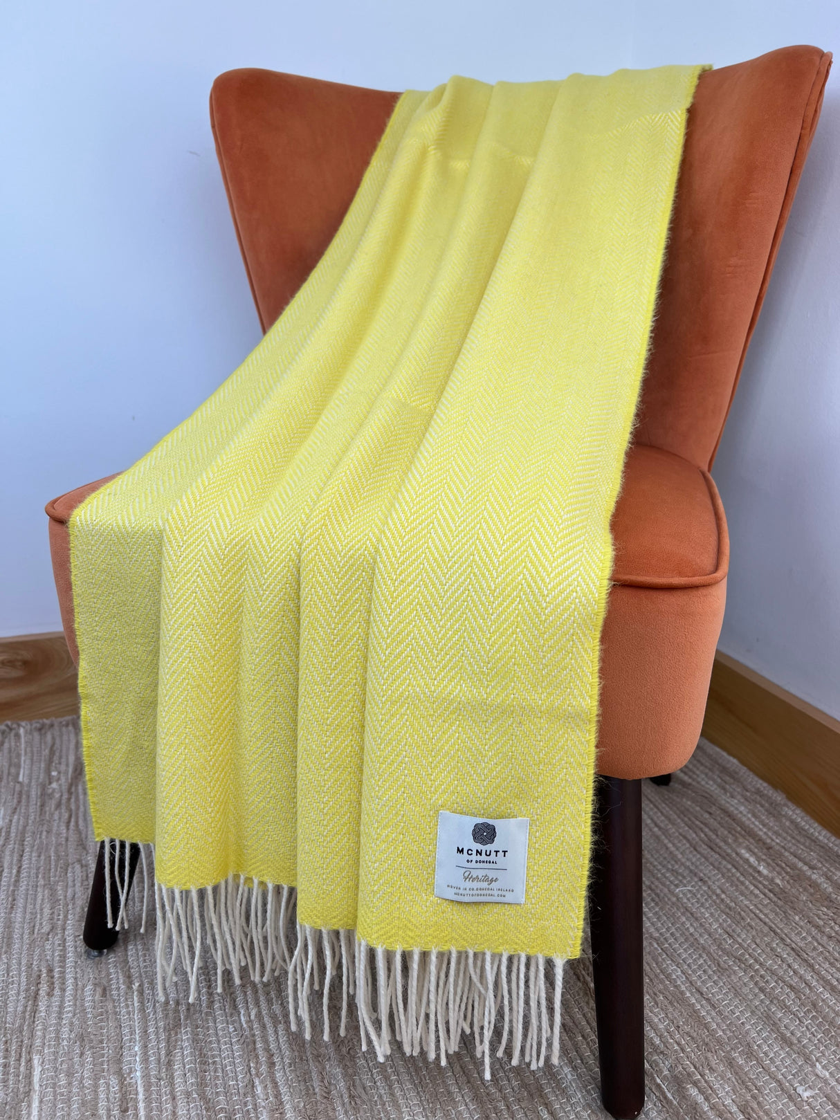 100% Pure New Wool Irish Herringbone Throws