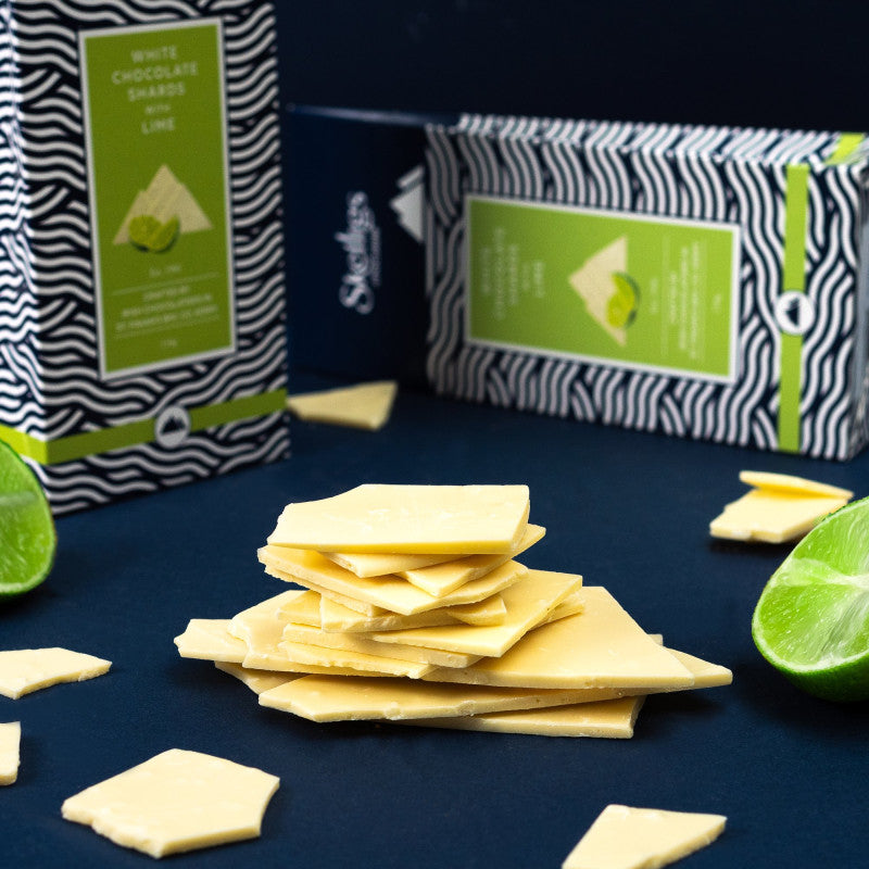 White Chocolate Shards with Lime