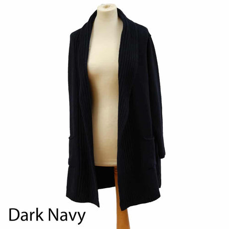 Rib Edge Lambswool Jacket with Pockets