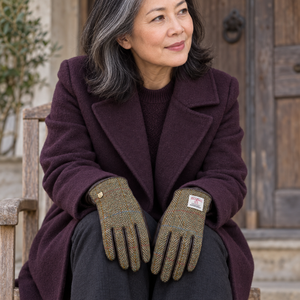 Women's Islander Harris Tweed and Genuine Leather Gloves