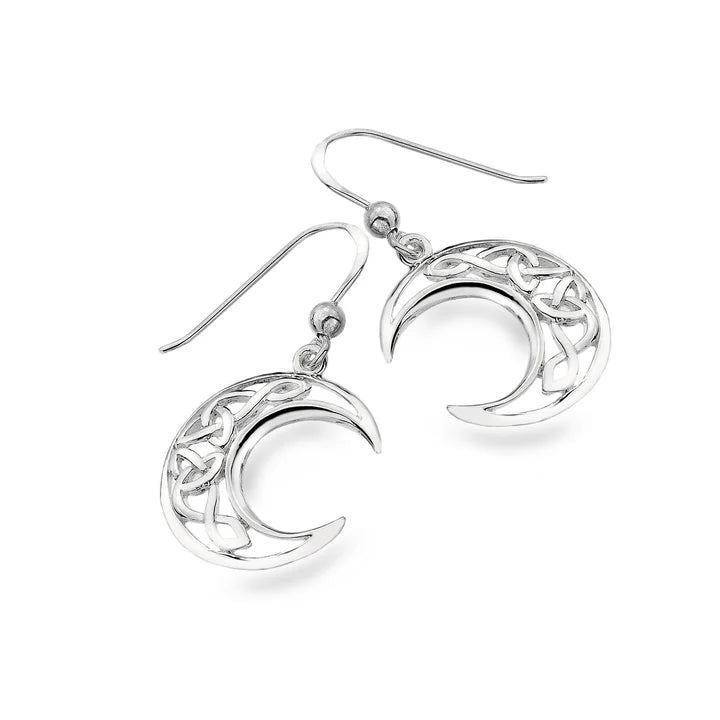 Crescent Moon Sterling Silver Earrings