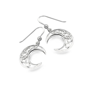 Crescent Moon Sterling Silver Earrings