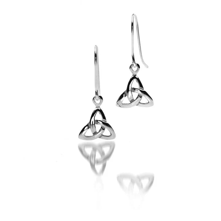 Small Celtic Trinity Knot Sterling Silver Earrings