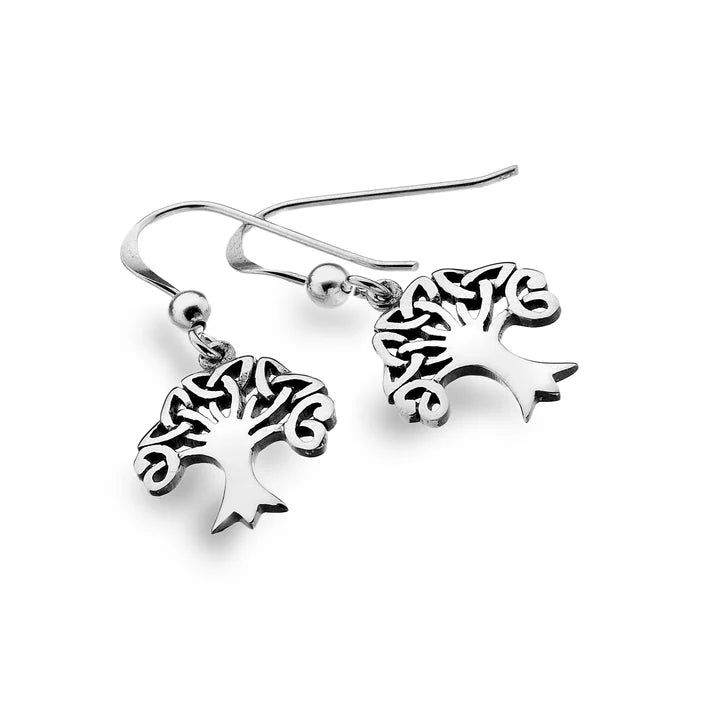 Trinity Tree of Life Sterling Silver Earrings