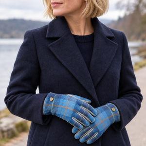 Women's Islander Harris Tweed and Genuine Leather Gloves
